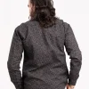 Men's black Geometric Print Long Sleeve Shirt