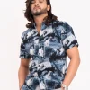Men's Abstract Short Sleeve Button-Down Shirt